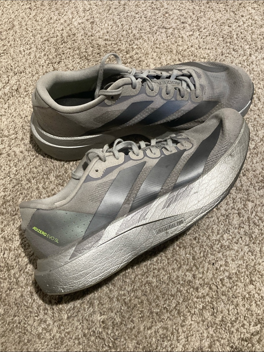 adidas Adizero Evo SL Running Shoes - Gray